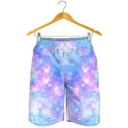 Galaxy Stardust Pastel Color Print Mens Shorts-JTAMIGO.COM