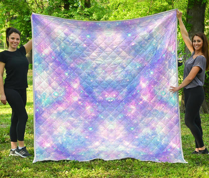 Galaxy Stardust Pastel Color Print Premium Quilt-JTAMIGO.COM