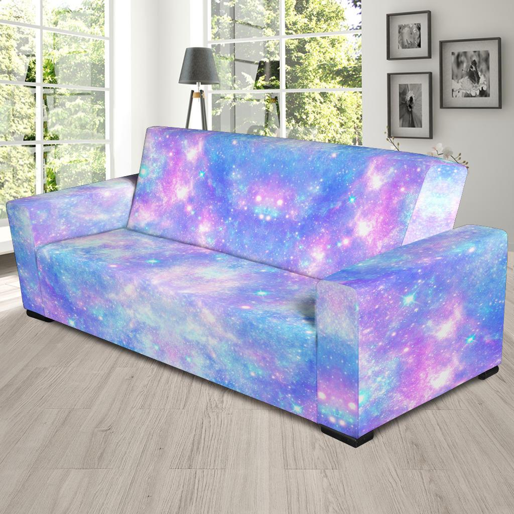 Galaxy Stardust Pastel Color Print Sofa Slipcover-JTAMIGO.COM
