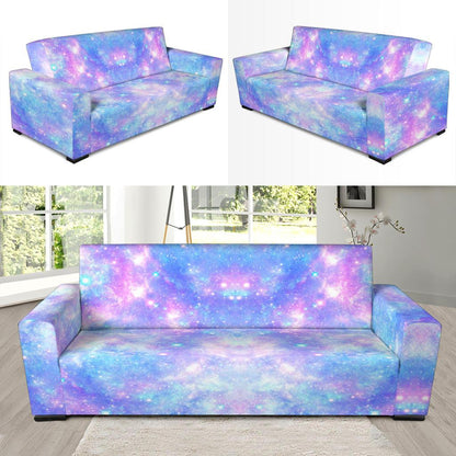 Galaxy Stardust Pastel Color Print Sofa Slipcover-JTAMIGO.COM