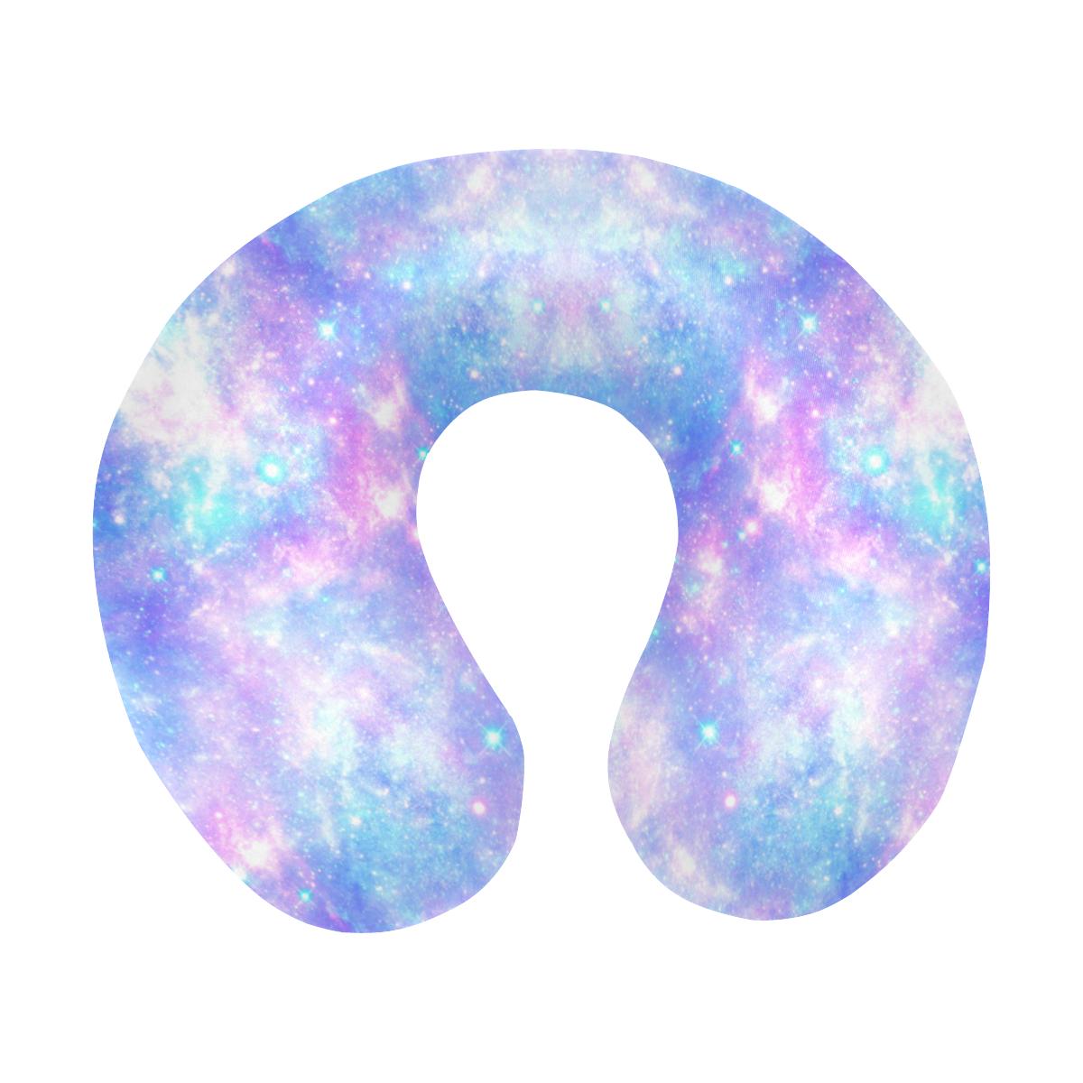 Galaxy Stardust Pastel Color Print U-Shaped Travel Neck Pillow-JTAMIGO.COM