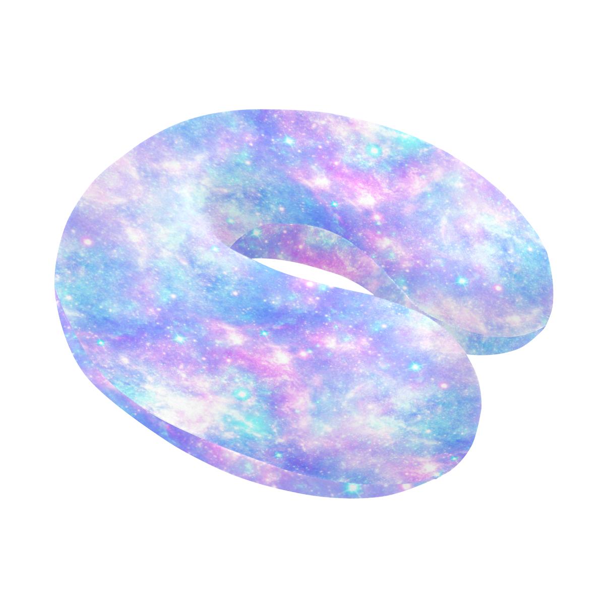 Galaxy Stardust Pastel Color Print U-Shaped Travel Neck Pillow-JTAMIGO.COM