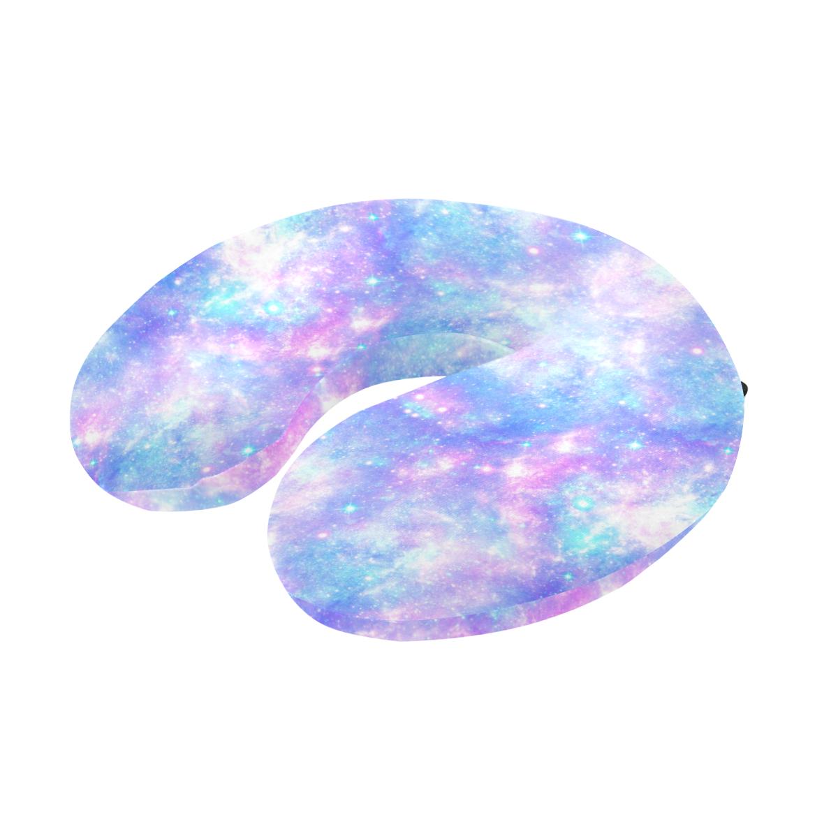 Galaxy Stardust Pastel Color Print U-Shaped Travel Neck Pillow-JTAMIGO.COM
