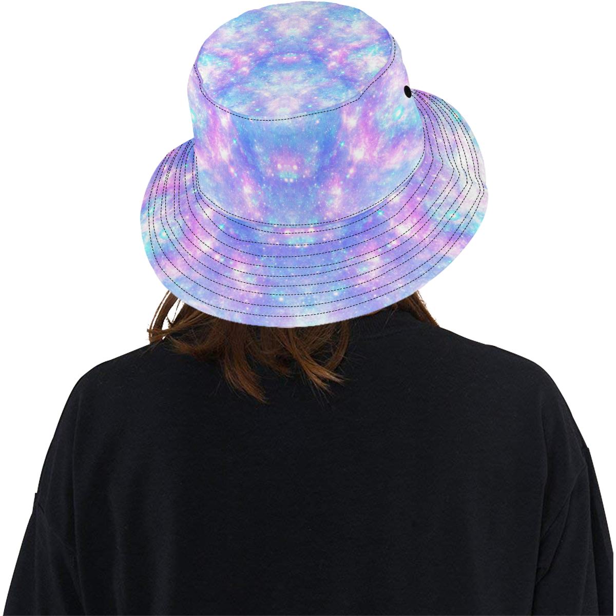 Galaxy Stardust Pastel Color Print Unisex Bucket Hat