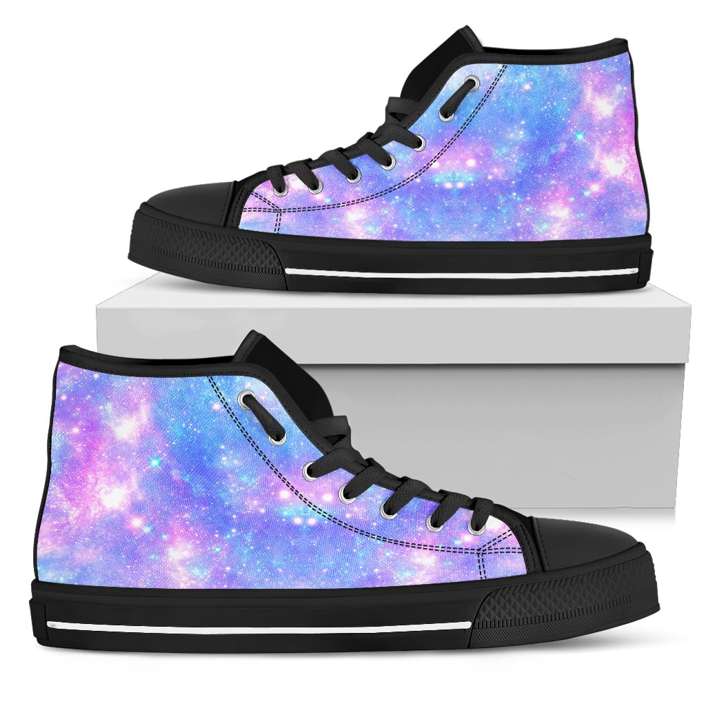 Galaxy Stardust Pastel Color Print Women High Top Shoes