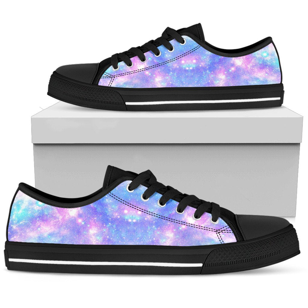 Galaxy Stardust Pastel Color Print Women Low Top Shoes