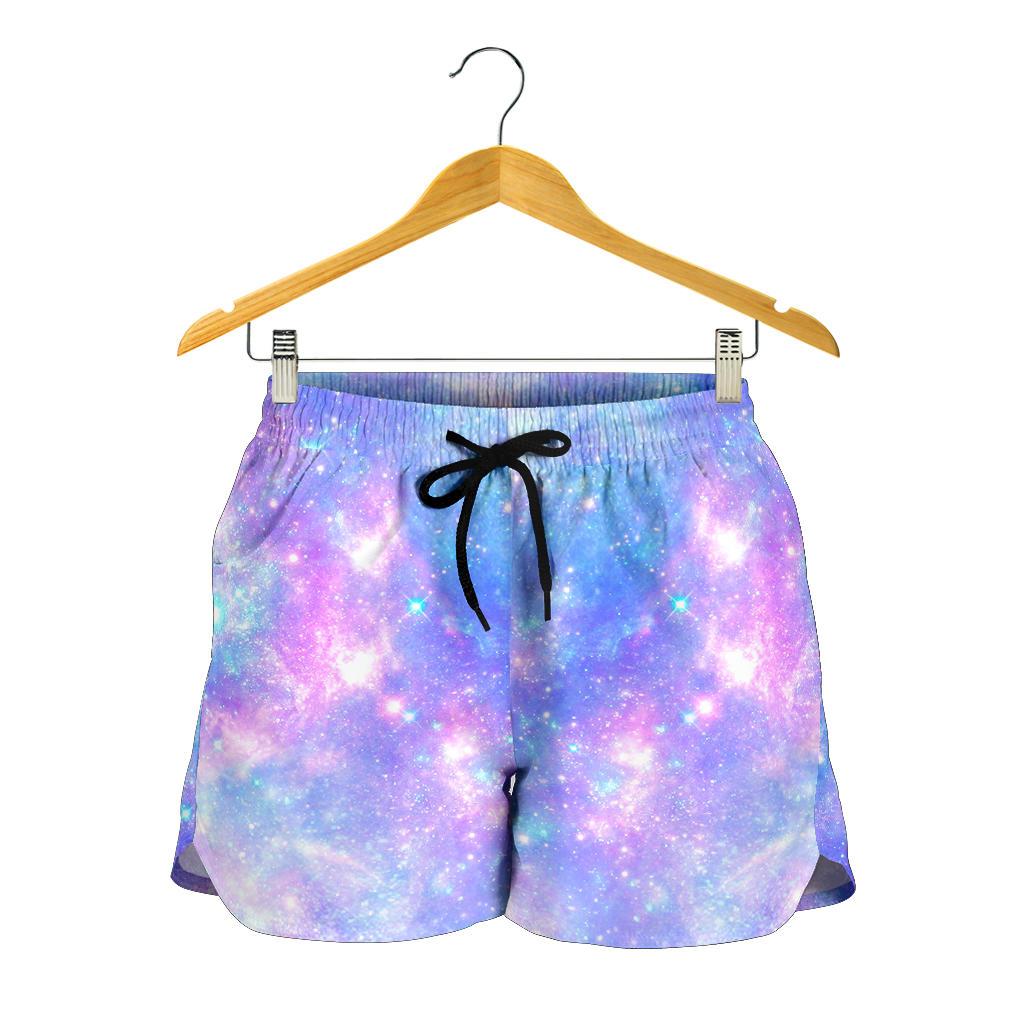 Galaxy Stardust Pastel Color Print Women Shorts-JTAMIGO.COM