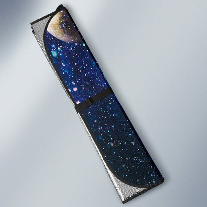 Galaxy Stardust Planet Space Print Car Sun Shade For Windshield