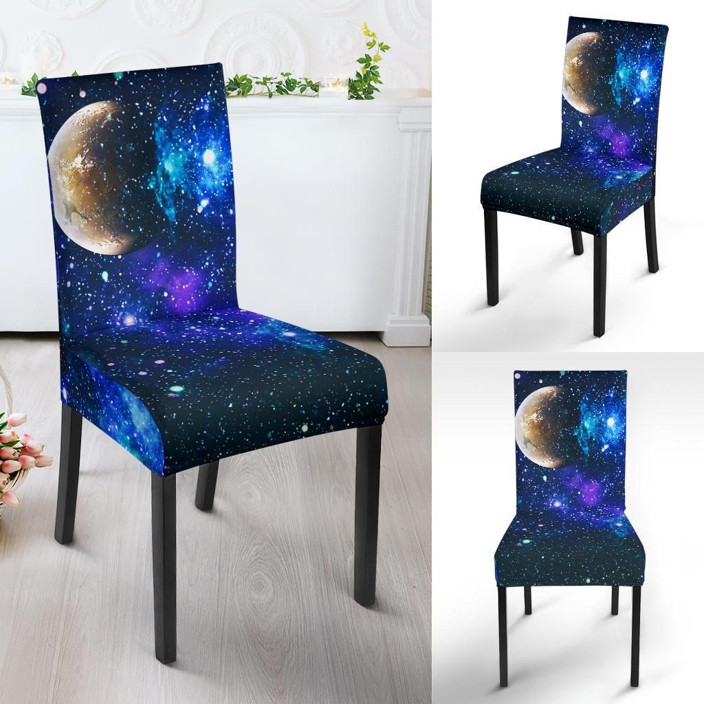 Galaxy Stardust Planet Space Print Dinning Chair Slipper-JTAMIGO.COM
