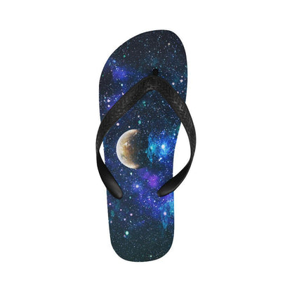 Galaxy Stardust Planet Space Print Flip Flops-JTAMIGO.COM