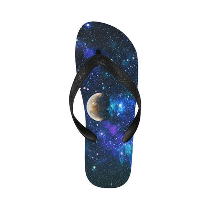 Galaxy Stardust Planet Space Print Flip Flops-JTAMIGO.COM