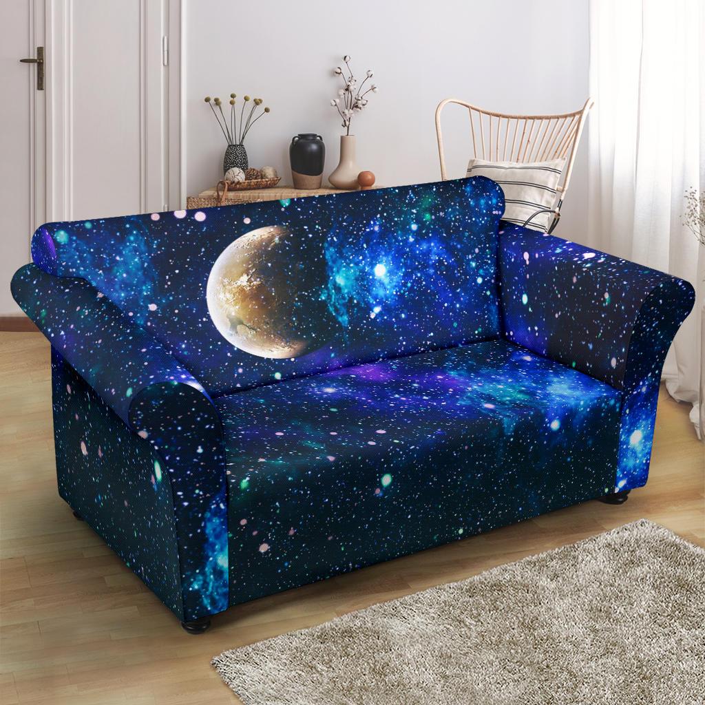 Galaxy Stardust Planet Space Print Loveseat Slipcover-JTAMIGO.COM