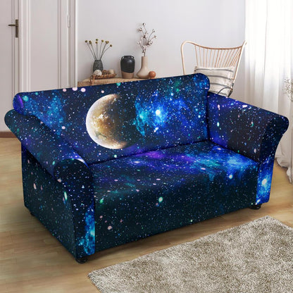 Galaxy Stardust Planet Space Print Loveseat Slipcover-JTAMIGO.COM