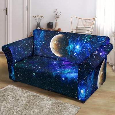 Galaxy Stardust Planet Space Print Loveseat Slipcover-JTAMIGO.COM