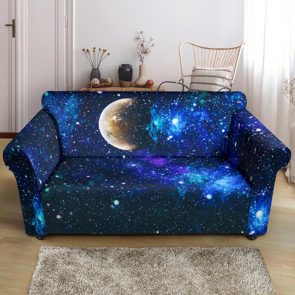 Galaxy Stardust Planet Space Print Loveseat Slipcover-JTAMIGO.COM