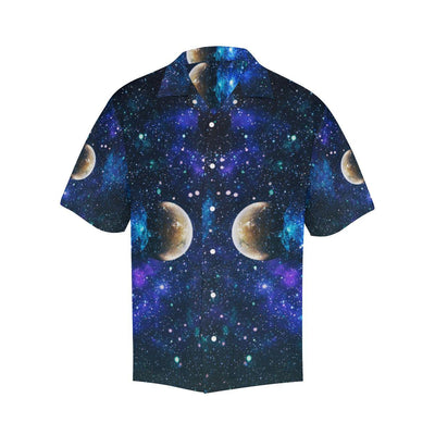 Galaxy Stardust Planet Space Print Men Aloha Hawaiian Shirt