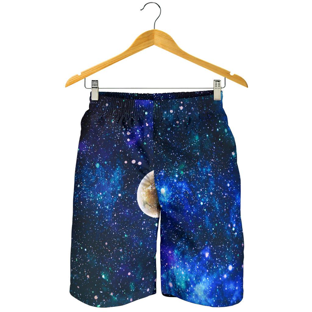 Galaxy Stardust Planet Space Print Mens Shorts-JTAMIGO.COM