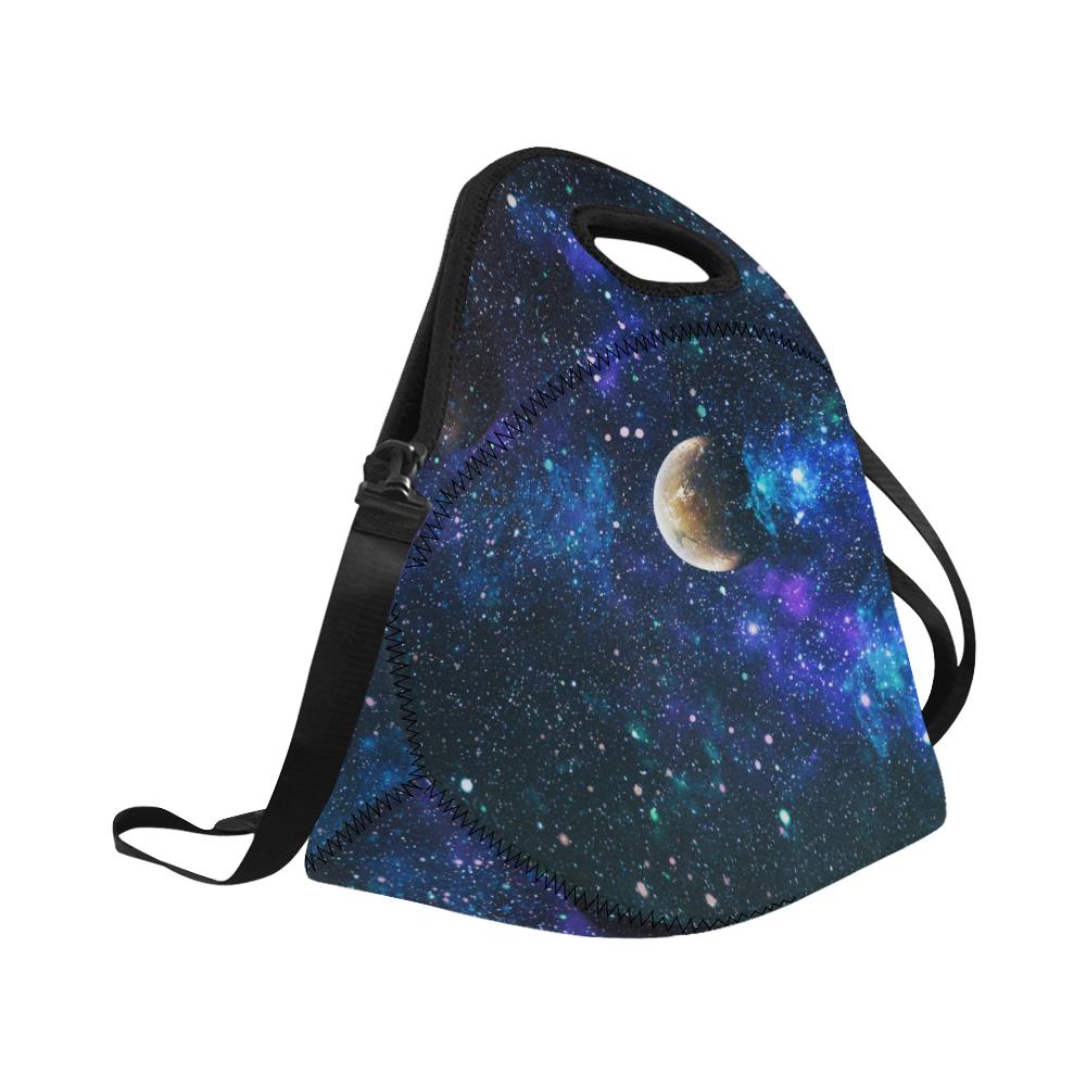 Galaxy Stardust Planet Space Print Neoprene Lunch Bag (Model 1669)(Large)-JTAMIGO.COM