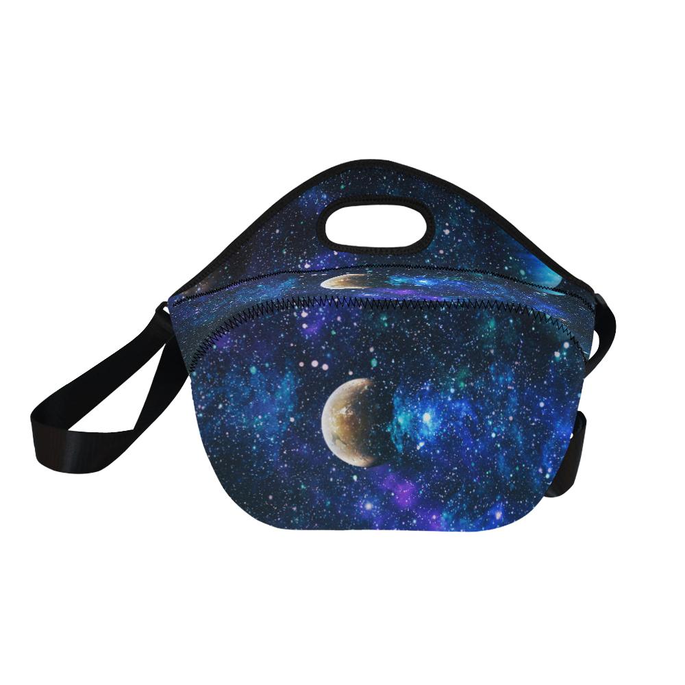 Galaxy Stardust Planet Space Print Neoprene Lunch Bag (Model 1669)(Large)-JTAMIGO.COM