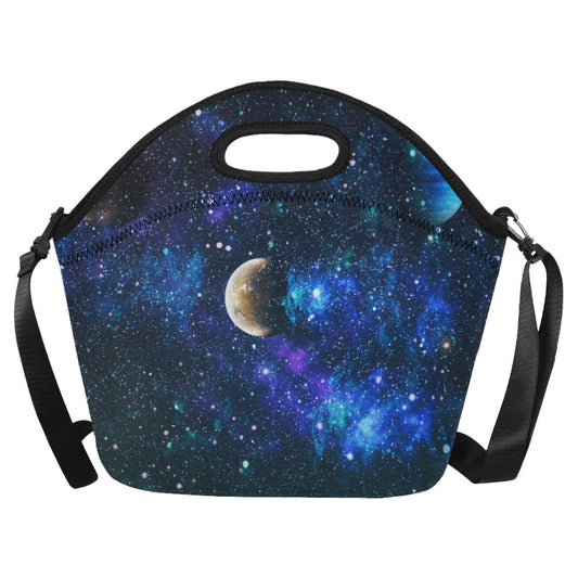 Galaxy Stardust Planet Space Print Neoprene Lunch Bag (Model 1669)(Large)-JTAMIGO.COM