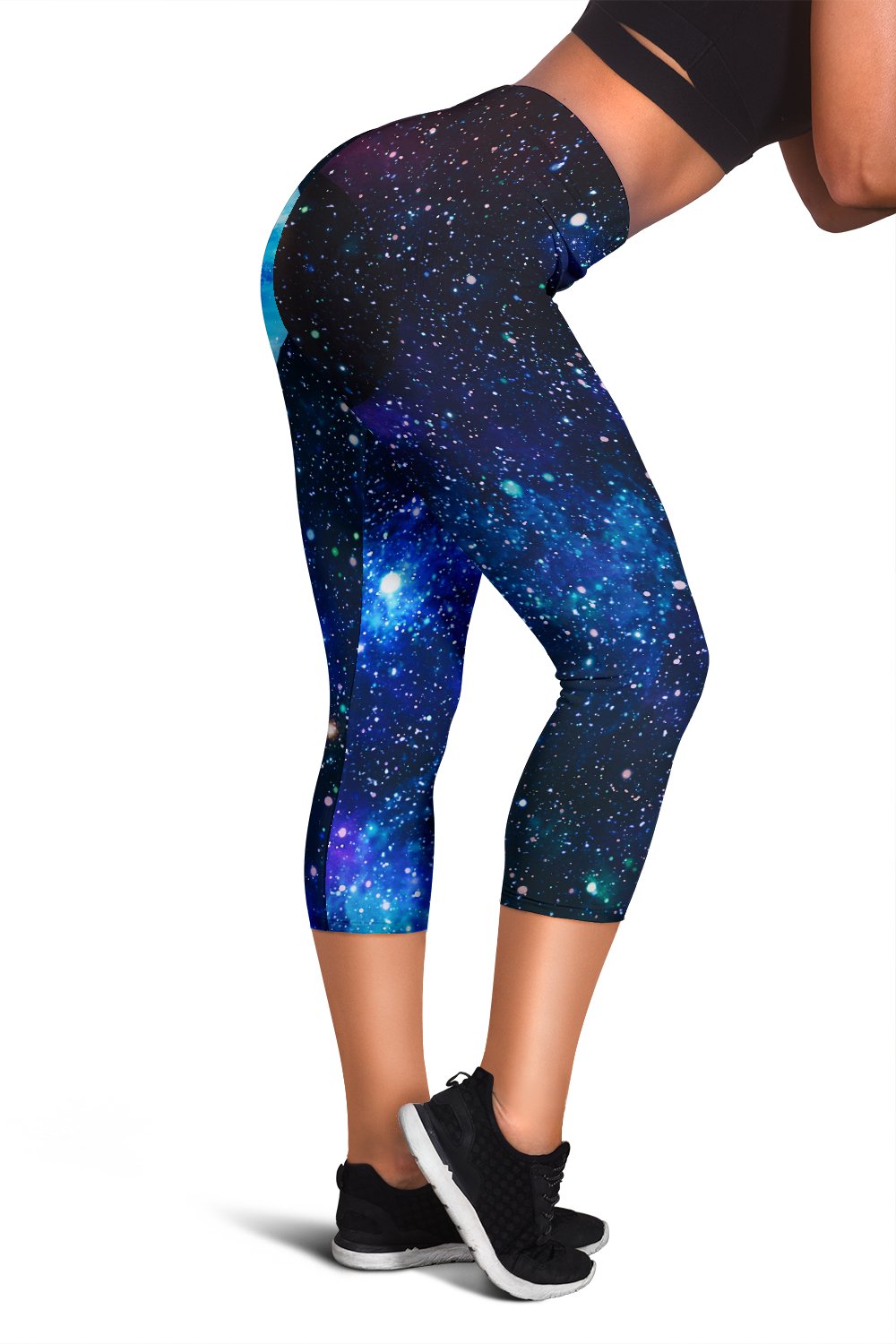Galaxy Stardust Planet Space Print Women Capris