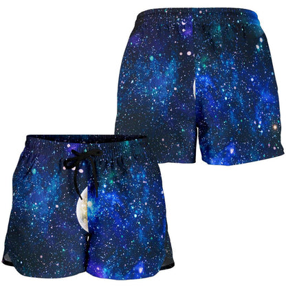 Galaxy Stardust Planet Space Print Women Shorts-JTAMIGO.COM