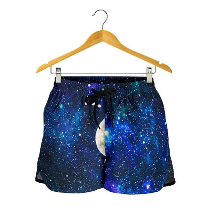 Galaxy Stardust Planet Space Print Women Shorts-JTAMIGO.COM