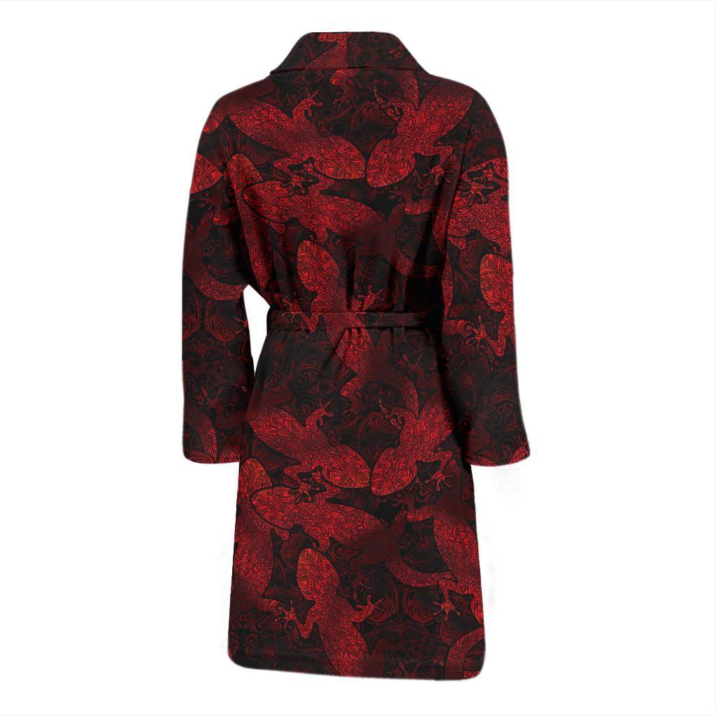 Gecko Pattern Print Design 04 Men Bathrobe-JORJUNE.COM