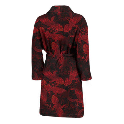 Gecko Pattern Print Design 04 Men Bathrobe-JORJUNE.COM
