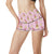 Giraffe Cute Pink Polka Dot Print High Waisted Spandex Shorts-JTAMIGO.COM