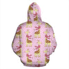Giraffe Cute Pink Polka Dot Print Pullover Hoodie