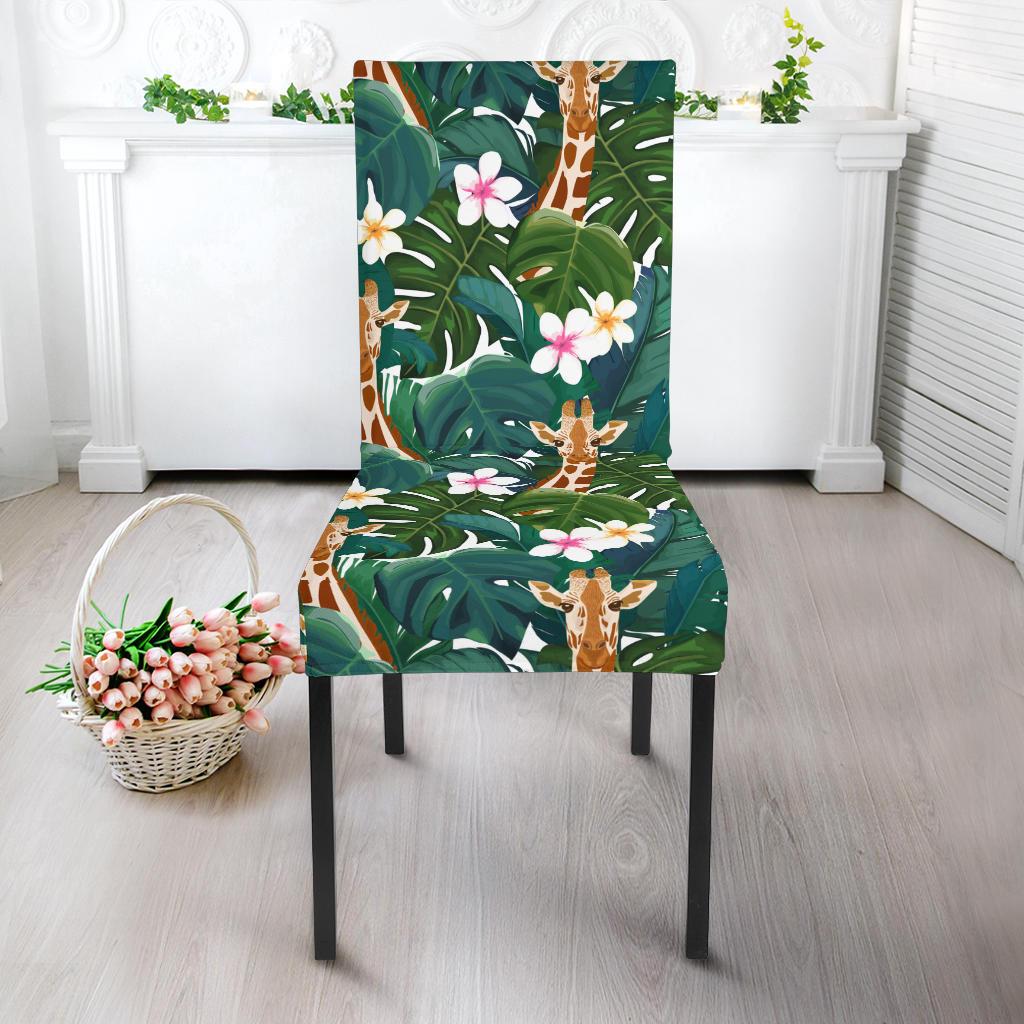 Giraffe Jungle Design Print Dinning Chair Slipper-JTAMIGO.COM