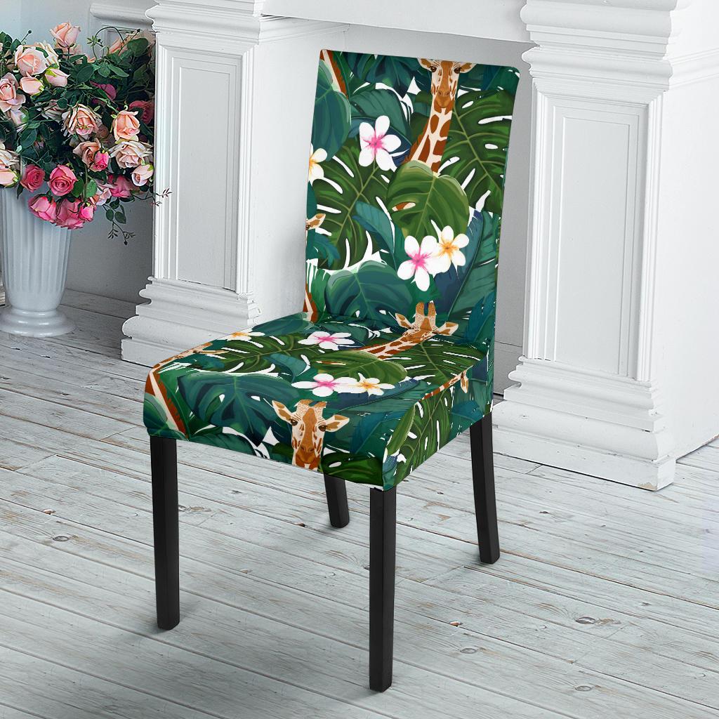 Giraffe Jungle Design Print Dinning Chair Slipper-JTAMIGO.COM