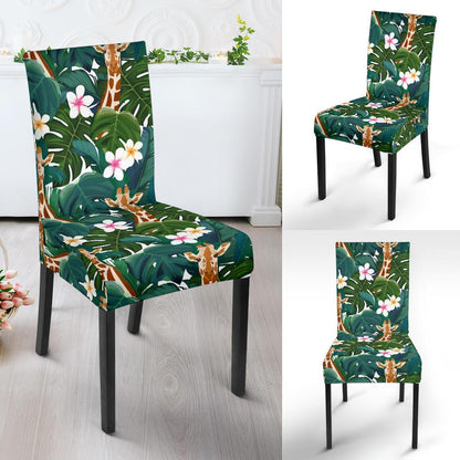 Giraffe Jungle Design Print Dinning Chair Slipper-JTAMIGO.COM