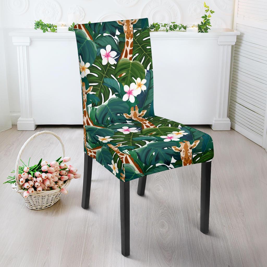 Giraffe Jungle Design Print Dinning Chair Slipper-JTAMIGO.COM
