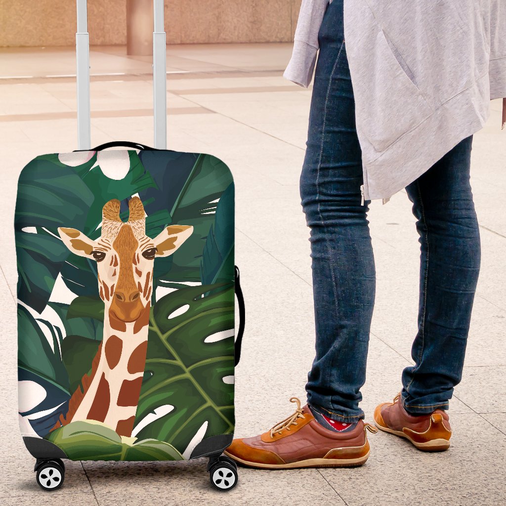 Giraffe Jungle Design Print Luggage Cover Protector