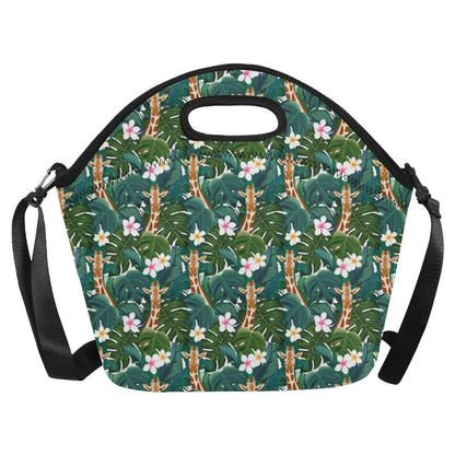 Giraffe Jungle Design Print Neoprene Lunch Bag (Model 1669)(Large)-JTAMIGO.COM