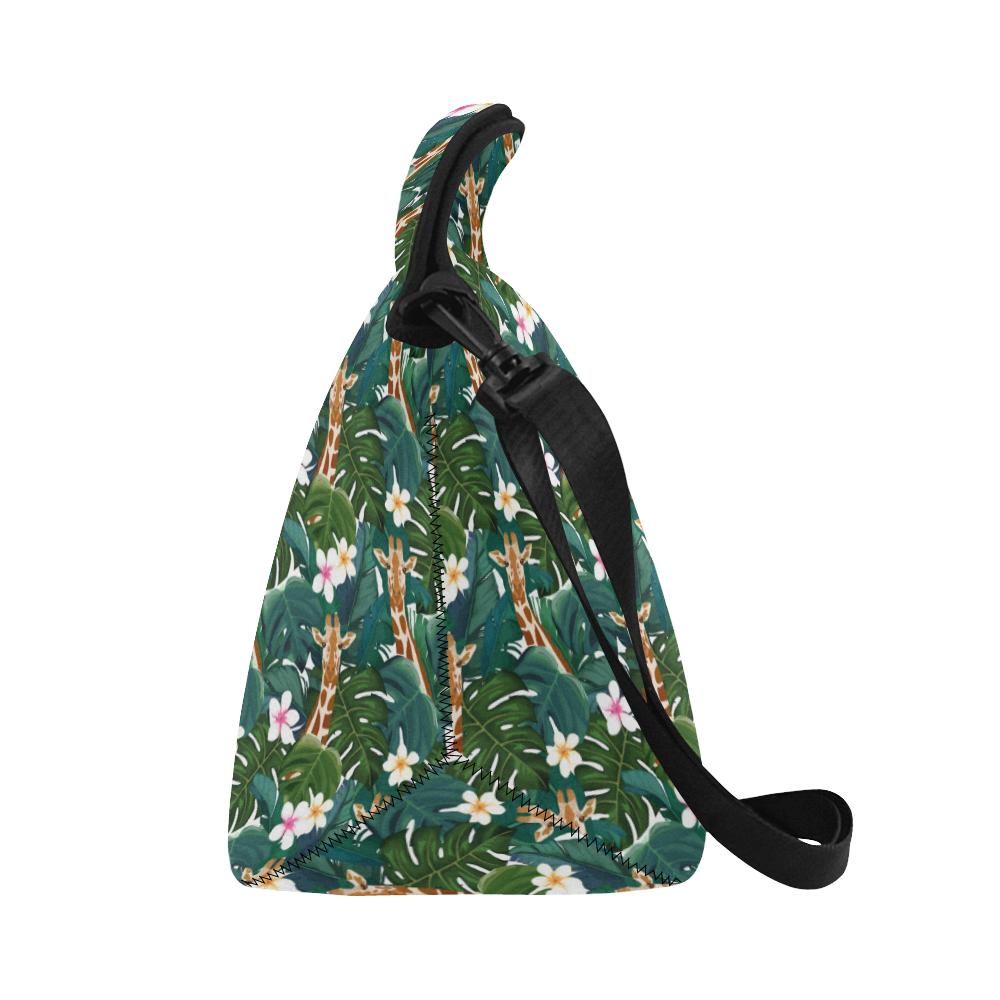 Giraffe Jungle Design Print Neoprene Lunch Bag (Model 1669)(Large)-JTAMIGO.COM