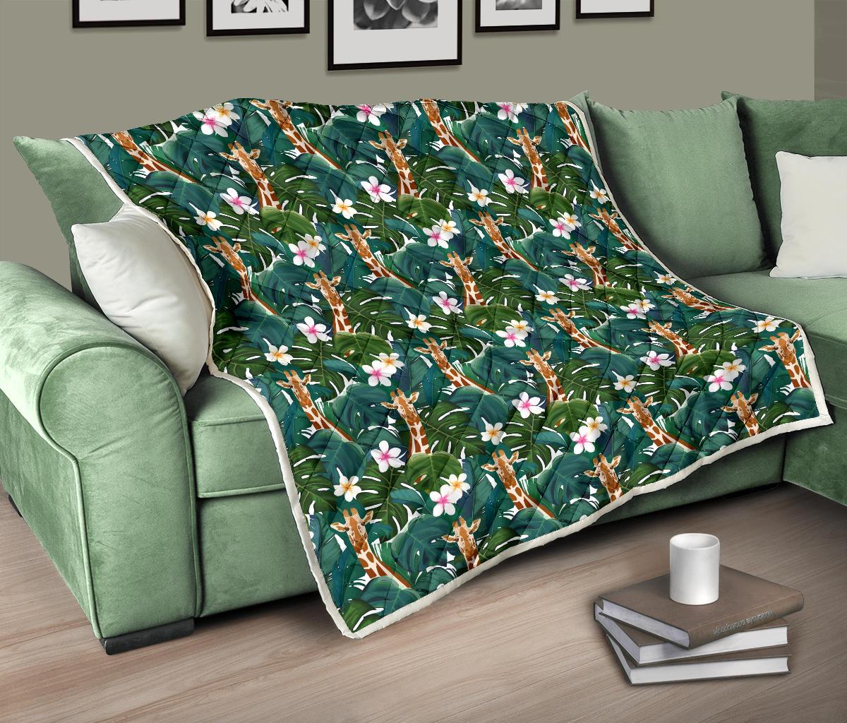Giraffe Jungle Design Print Premium Quilt-JTAMIGO.COM