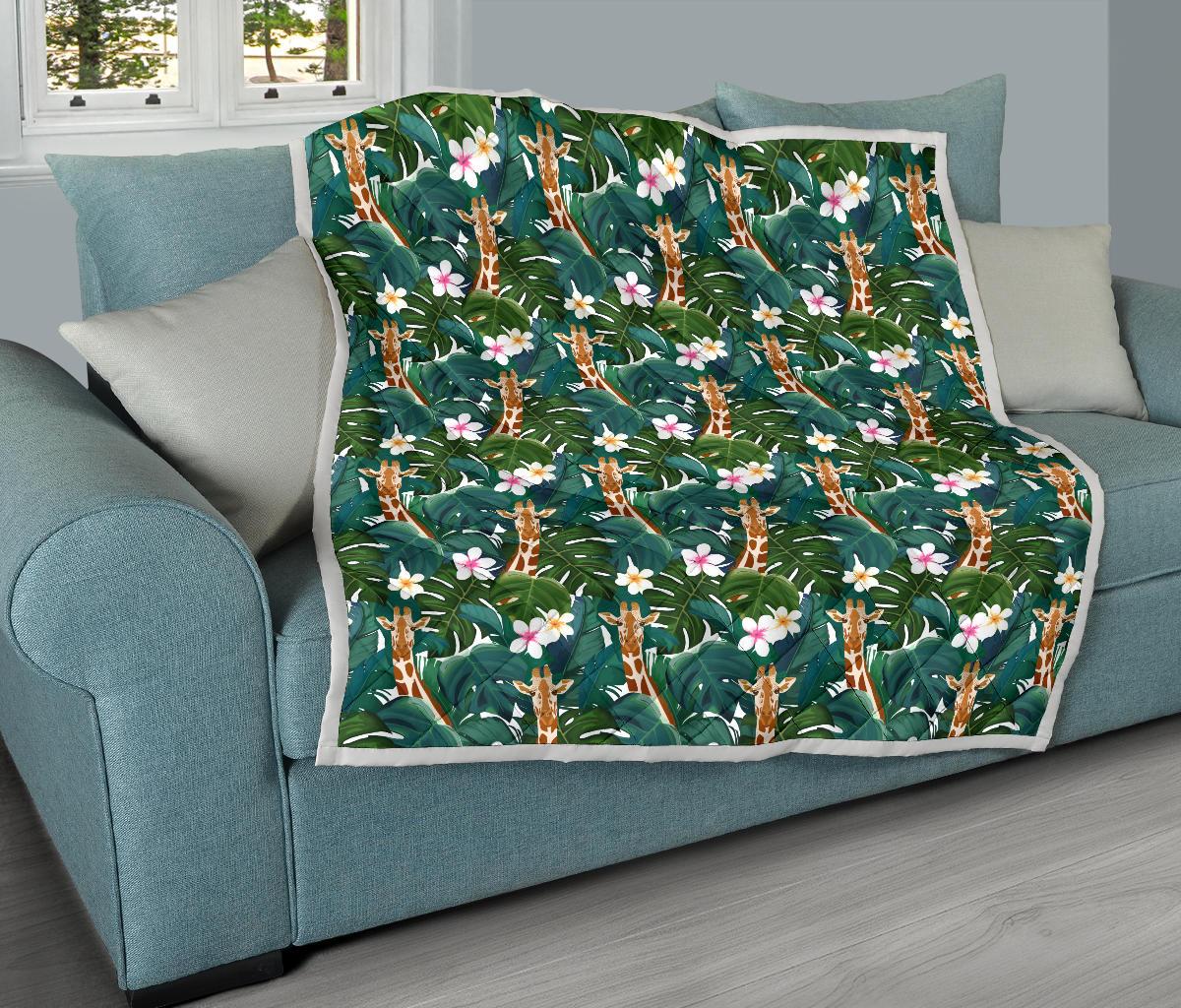 Giraffe Jungle Design Print Premium Quilt-JTAMIGO.COM