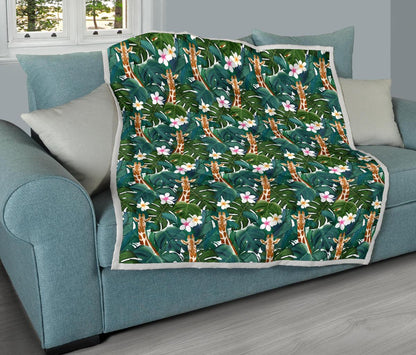 Giraffe Jungle Design Print Premium Quilt-JTAMIGO.COM