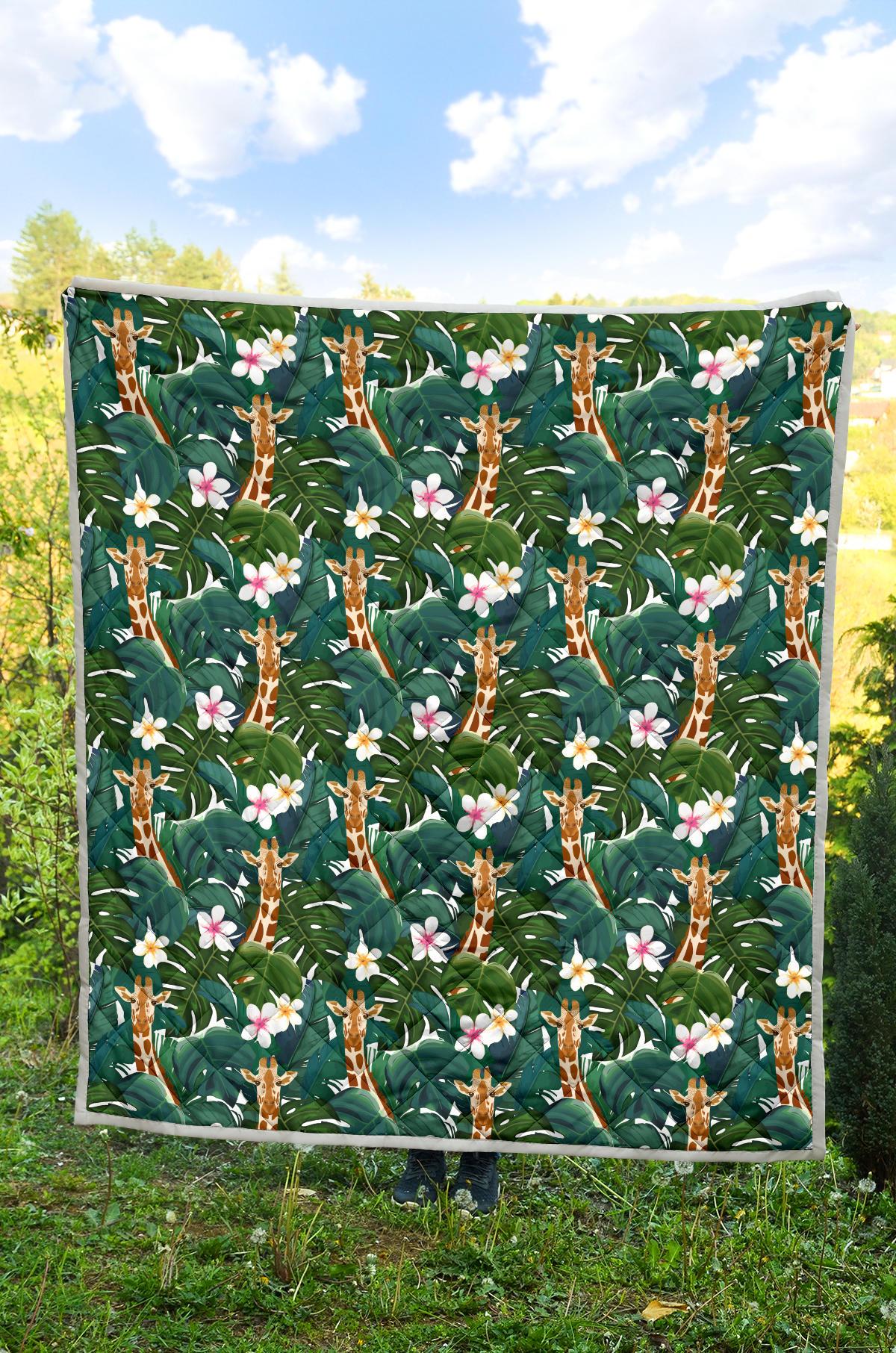 Giraffe Jungle Design Print Premium Quilt-JTAMIGO.COM