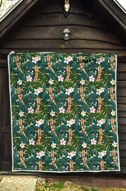 Giraffe Jungle Design Print Premium Quilt-JTAMIGO.COM