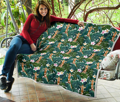 Giraffe Jungle Design Print Premium Quilt-JTAMIGO.COM
