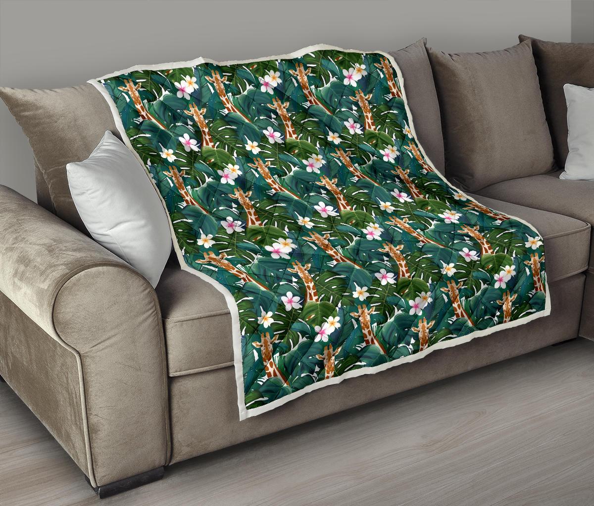 Giraffe Jungle Design Print Premium Quilt-JTAMIGO.COM