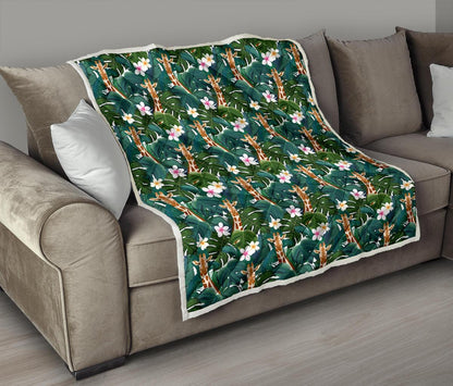 Giraffe Jungle Design Print Premium Quilt-JTAMIGO.COM