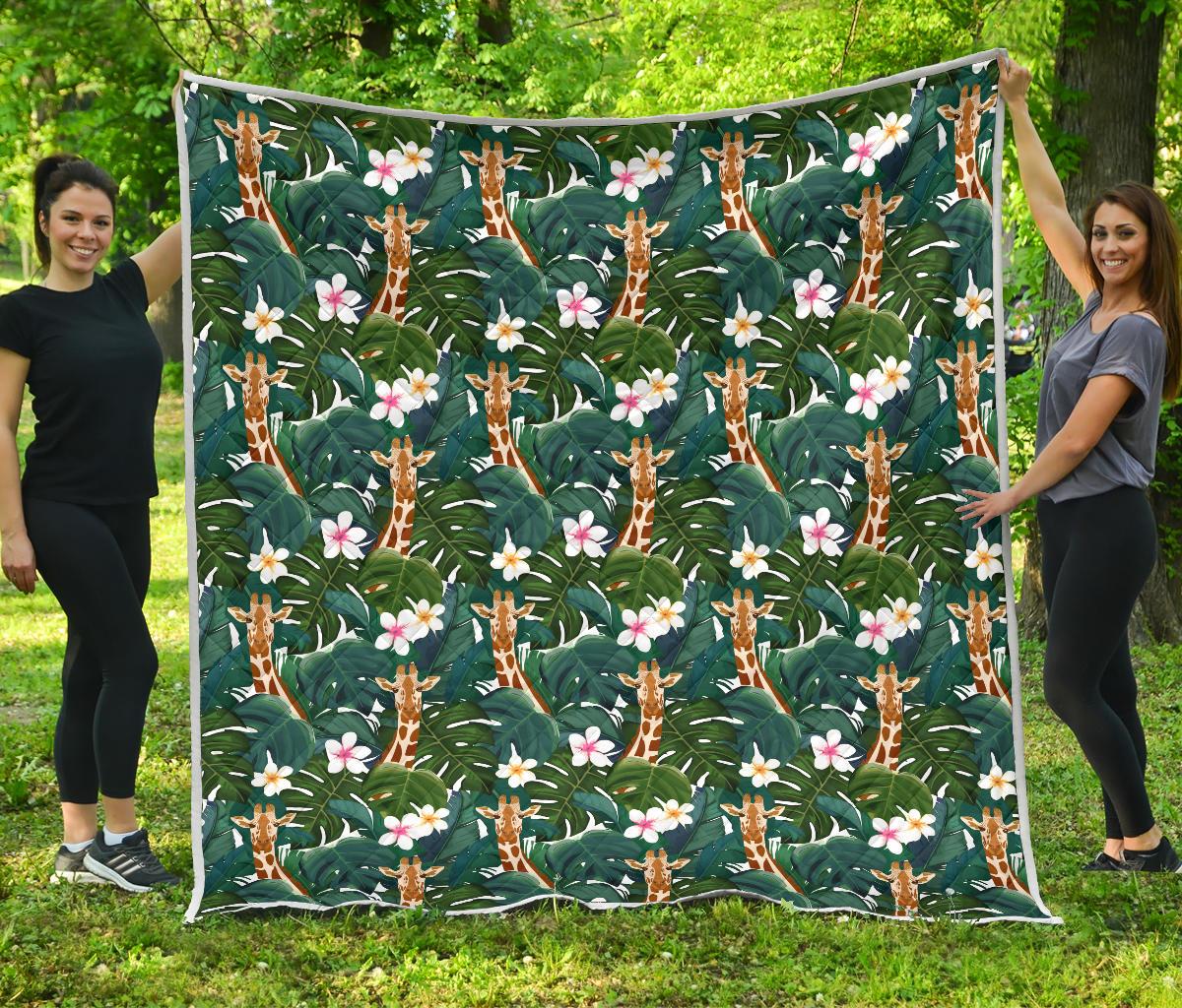 Giraffe Jungle Design Print Premium Quilt-JTAMIGO.COM