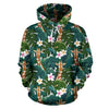 Giraffe Jungle Design Print Pullover Hoodie