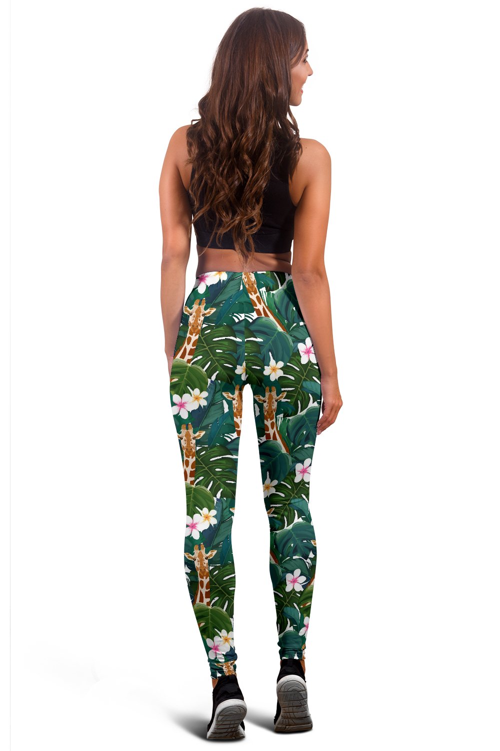 Giraffe Jungle Design Print Women Leggings