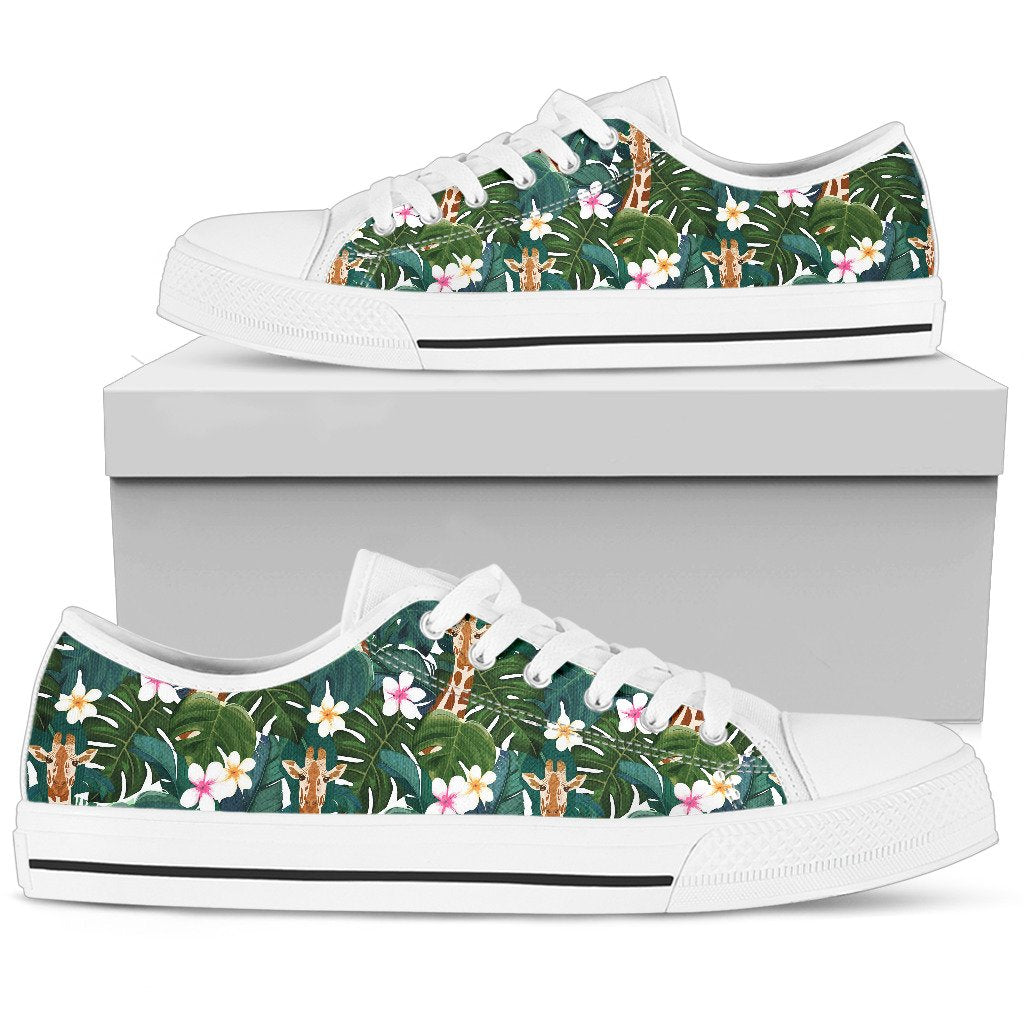 Giraffe Jungle Design Print Women Low Top Shoes